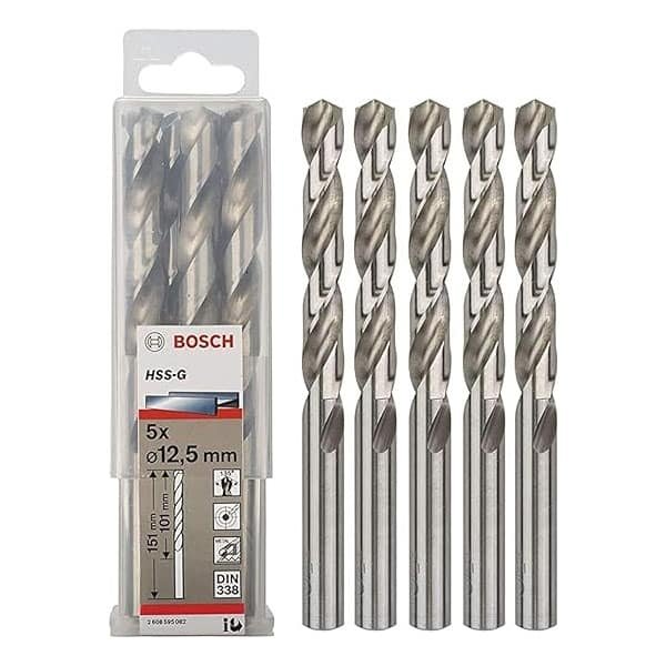 BOSCH HSS DRILL BIT 12.5MM (5PCS/PKT) 2608595082 BOSCH HSS DRILL BIT 12.5MM (5PCS/PKT) 2608595082