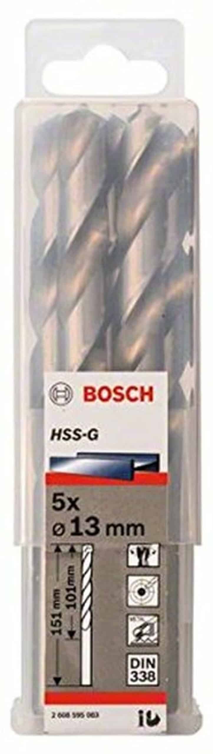 BOSCH HSS DRILL BIT 13MM (5PCS/PKT) 2608595083 BOSCH HSS DRILL BIT 13MM (5PCS/PKT) 2608595083