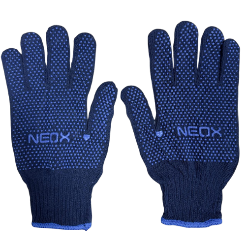 Dotted Hand Gloves Navy Blue Dotted Hand Gloves, Safety Gloves, Work Gloves,
