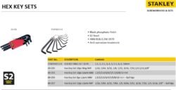 Stanley Hex Key Set 10pcs SET - 69-230