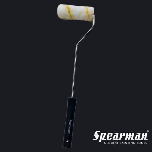 Spearman-4-ROLLER-SET.jpg Spearman 4" Mini Paint Roller Set | Yellow Stripe Acrylic Painting Tool - Image 1
