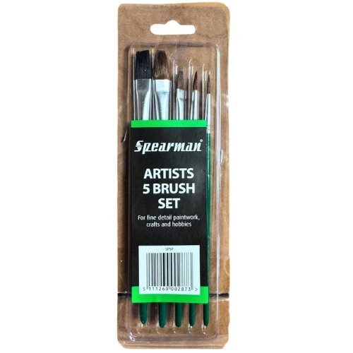 Spearman-ARTIST-BRUSH-5pcs-1.jpg Spearman Artist Brush Set | Professional Detail Painting Tools 5pcs - Image 1