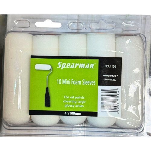 Spearman-MINI-FOAM-SLEEVES-Dome-Head-1.jpg Spearman 4" Mini Foam Roller Sleeve | 10-Pack Dome Head Painting Tool - Image 1