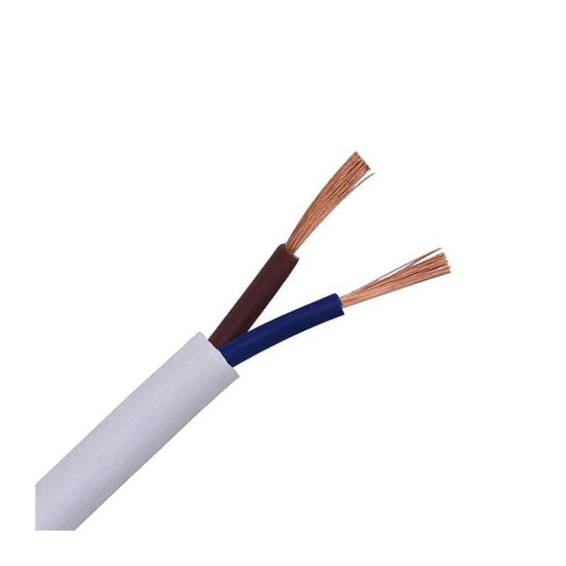 2cx075mm-twin-flexible-flat-cable-white.jpg 2CX0.75MM FLEXIBLE FLAT WHITE - ARICOL - Image 1