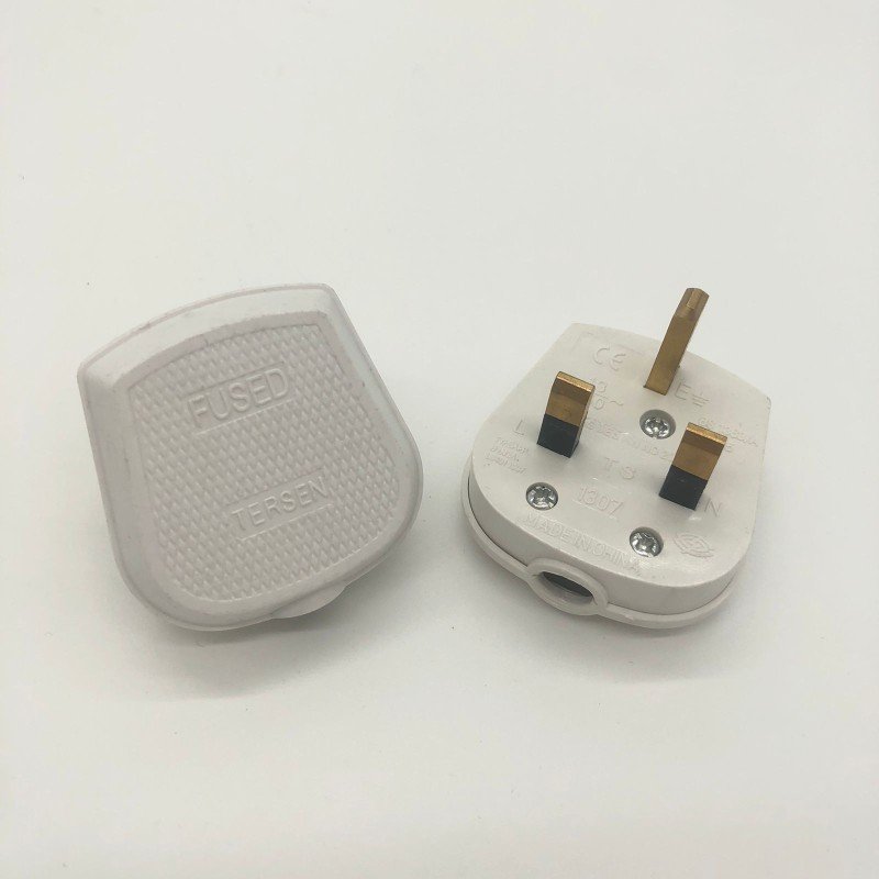3-pin-uk-mains-top-plug-type-g-white-13a.jpg PLUG TOP 13A WHITE - GOWEL - Image 1