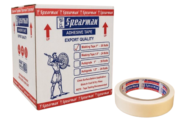 Spearman-Masking-Tape-–-1-Inch-Dubai-UAE.png Spearman Masking Tape – 1 Inch x 25 Yard | Dubai UAE - Image 1