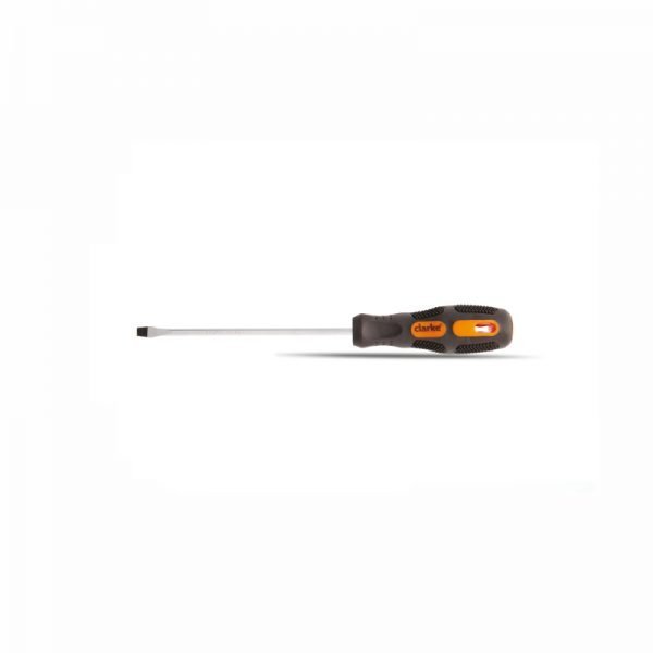 screwdriver-flat-8-fibre-handle-clarscfl-1.jpg SCREWDRIVER FLAT 8" FIBRE HANDLE - CLARKE - Image 1