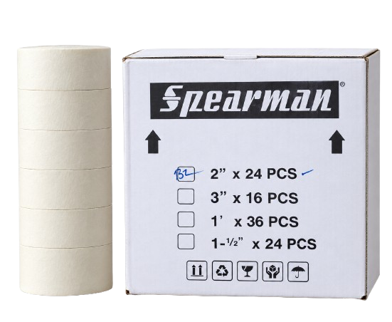 Spearman 2 Inch Masking Tape 2x20 Yards – Wide White Painters Tape Spearman 2 Inch Masking Tape 2x20 Yards – Wide White Painters Tape
