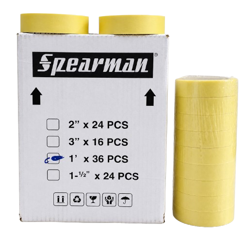 Spearman Automotive Masking Tape 1 Inch x 20 Yards Spearman Automotive Masking Tape 1 Inch x 20 Yards – Body Shop Painters Tape