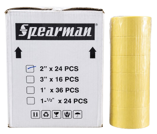 Spearman Automotive Masking Tape 2 Inch x 20 Yards Spearman Automotive Masking Tape 2 Inch x 20 Yards – Wide Body Shop Tape