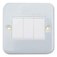 RR Kabel 3-Gang 2-Way Metal Clad Switch - RR W1006-MC Dubai UAE